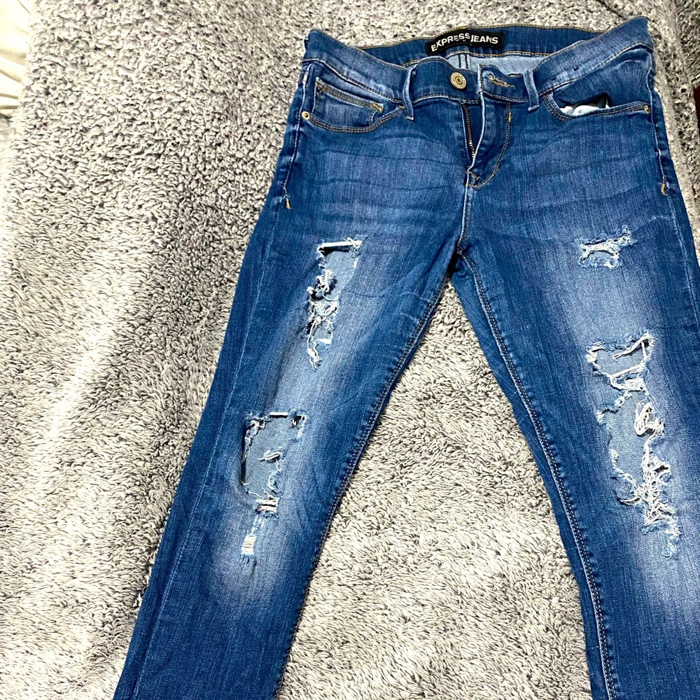 Express ripped jeans. Very stretchy